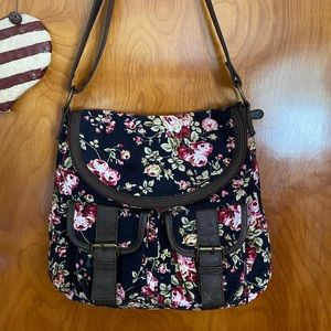 Olsenboye Canvas Floral Shoulder Bag